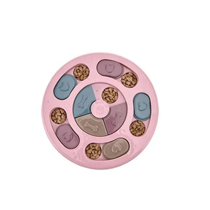 Trendha Clever Canine Puzzle Toy with removable brick pieces and separate treat compartments for dogs