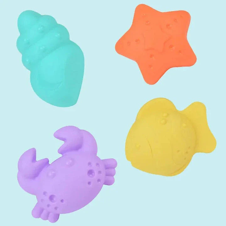 Children playing with sand and water toys from the Kids' Summer Beach Sand Play Set