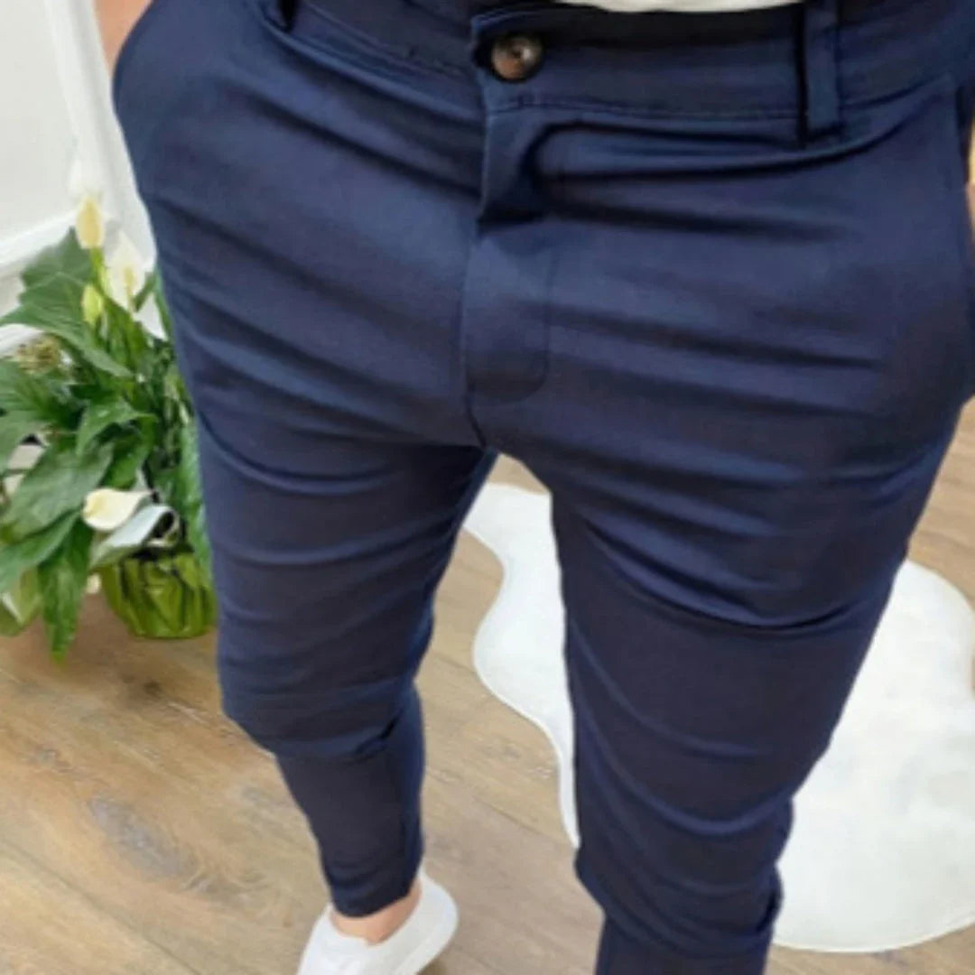 Casual ankle-length pants with stylish button details, available in a range of versatile colours
