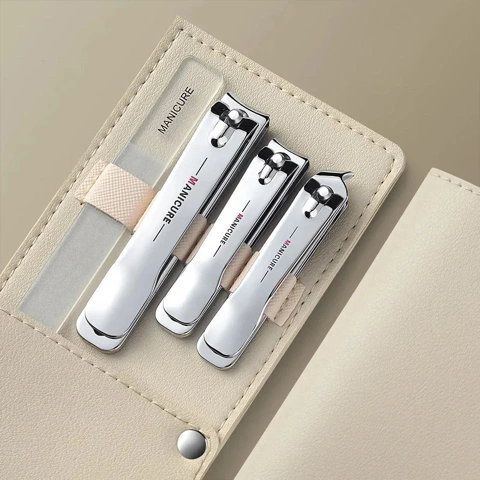 Premium 4-Piece Stainless Steel Manicure and Pedicure Set with Clippers and Scissors for Fingernails and Toenails