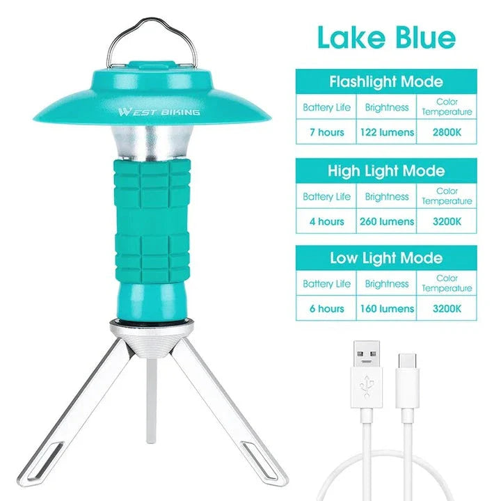 Powerful and Portable LED Camping Lantern with Magnetic Base for Outdoor Adventures