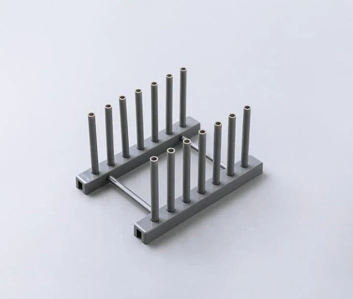 A sleek and compact dish organiser made with durable ABS material, designed to streamline kitchen storage and add elegance to your space.