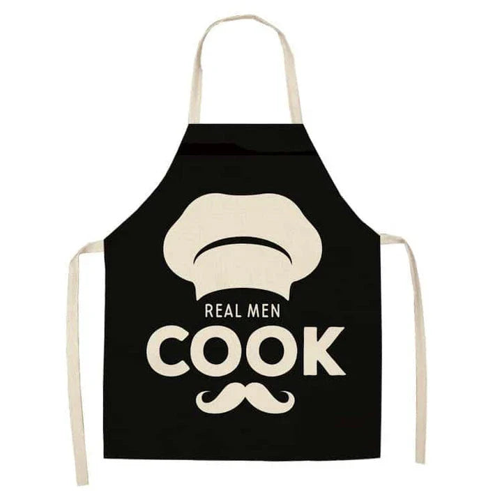 Premium Cotton and Linen Apron in Blue, Green, Grey, and White colors for the modern British kitchen