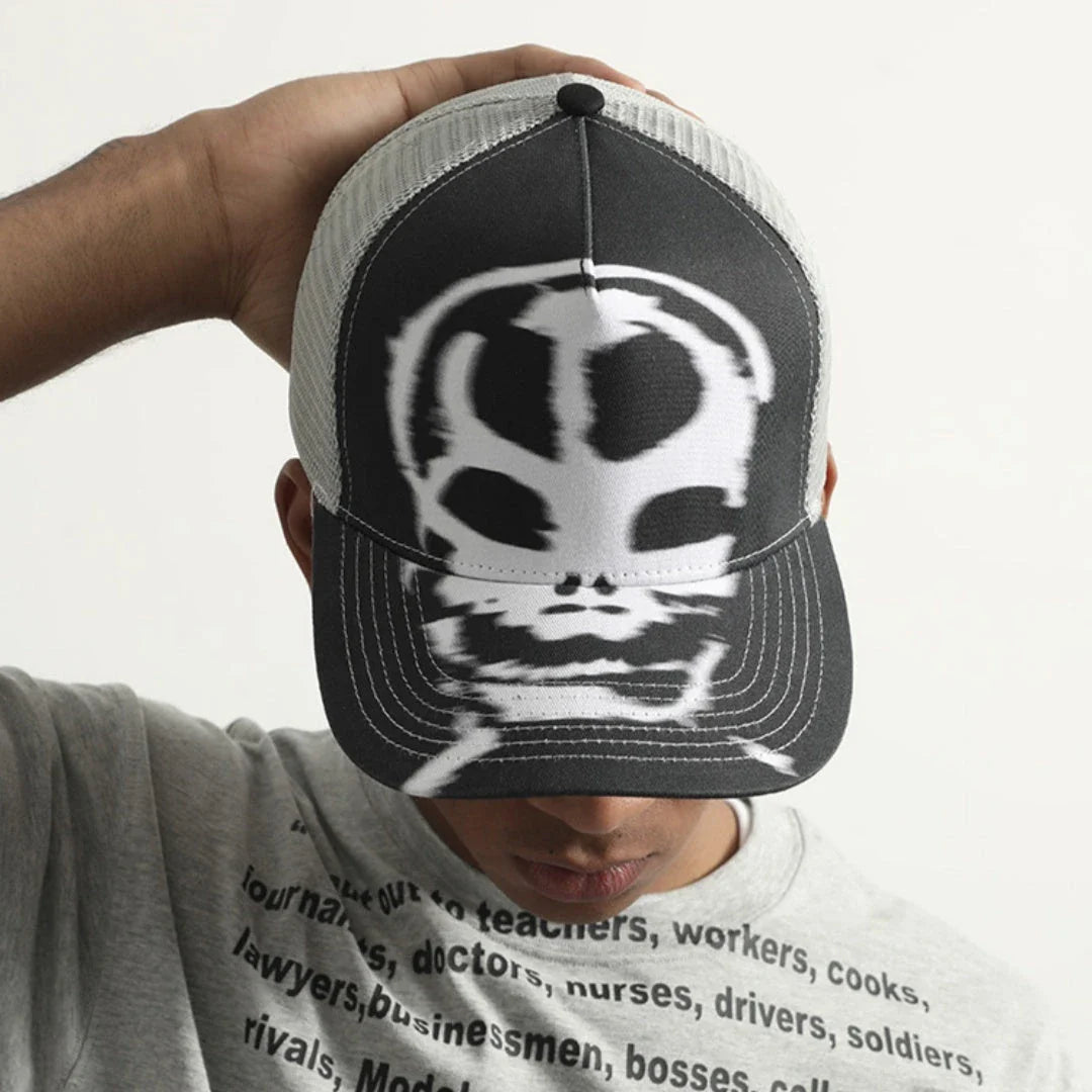 Premium curved mesh baseball cap with adjustable fit and sun protection