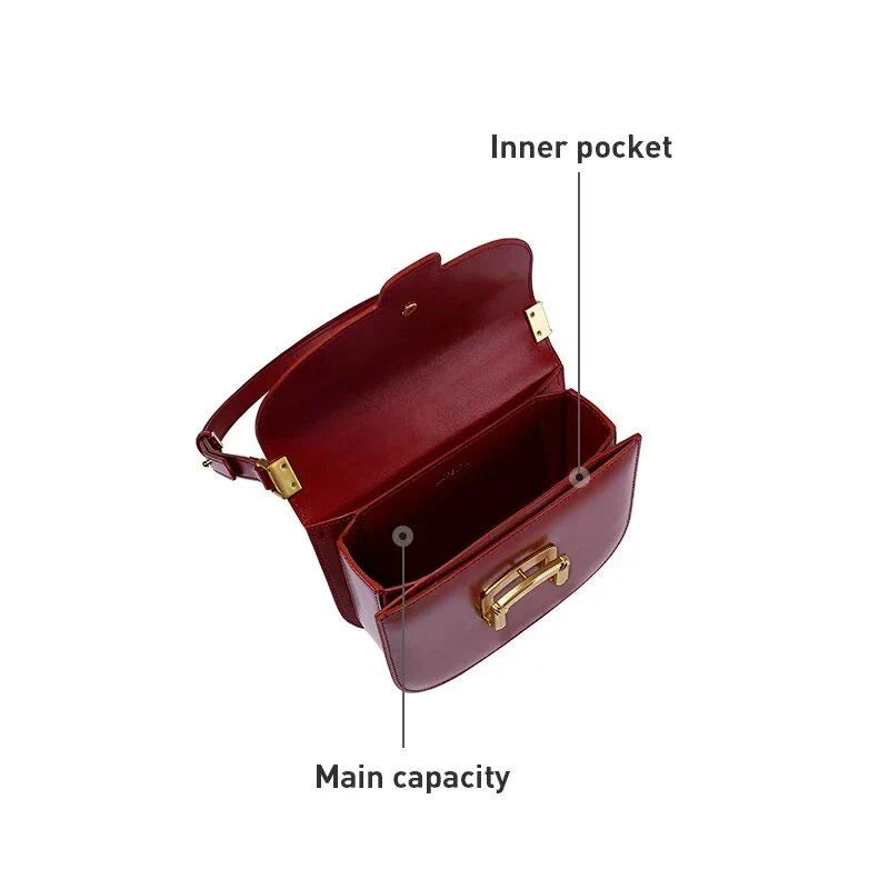 Premium high-end British wedding shoulder bag in brown, with a unique saddle shape design and hardwearing leather exterior