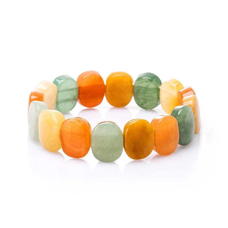 Elegant Tiger Eye crystal bracelet with geometric design, a versatile accessory for women