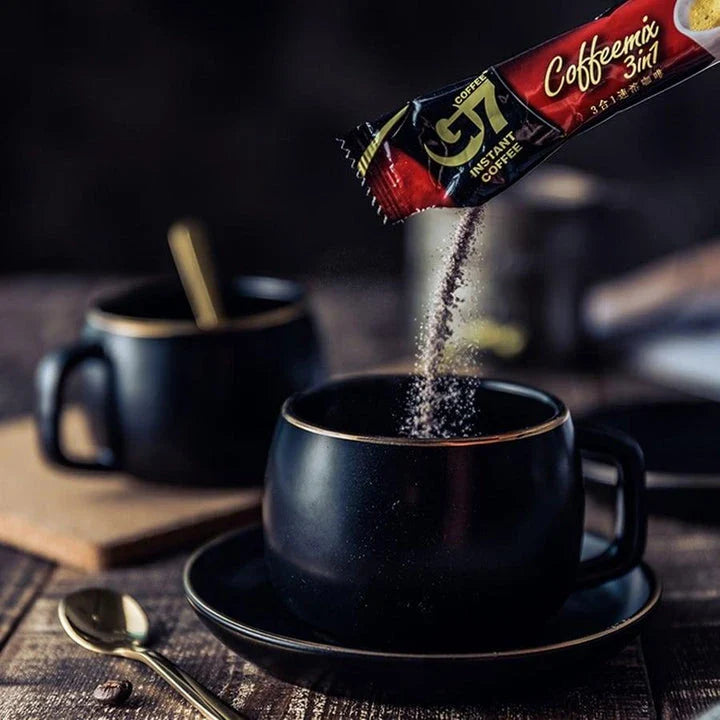 Elegant black ceramic coffee cup and saucer set with sleek, modern design and generous 330ml capacity