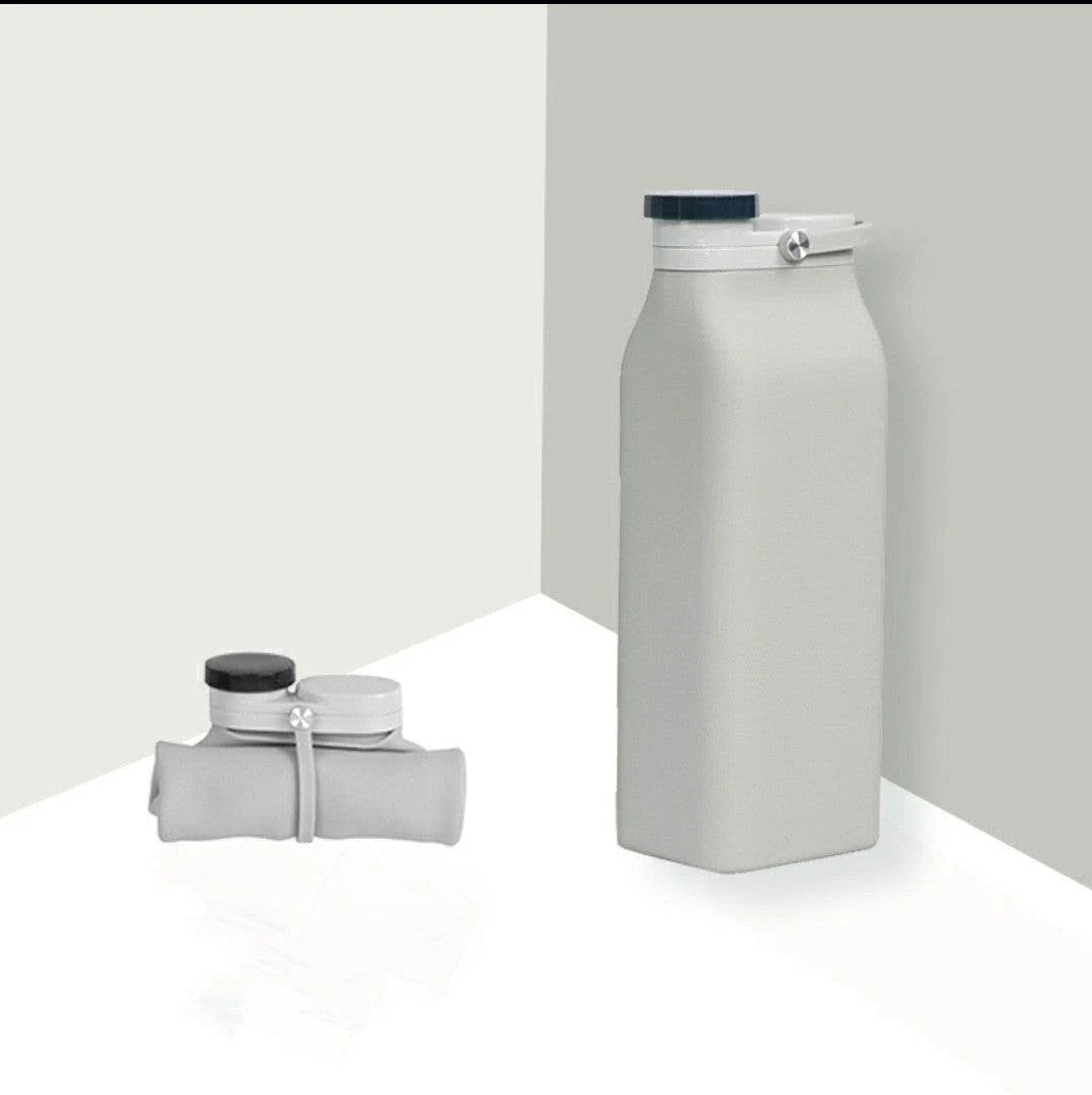 Compact and stylish folding cup made of soft silicone, available in various colours, perfect for on-the-go refreshment