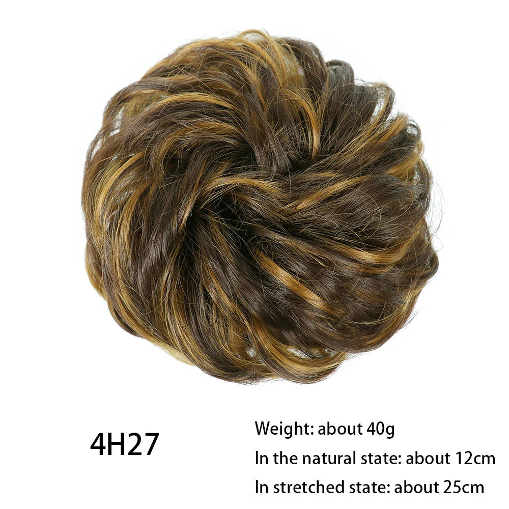 Messy Chignon Donut Hair Bun Pad in Fawn Brown, a versatile hair accessory that provides effortless elegance