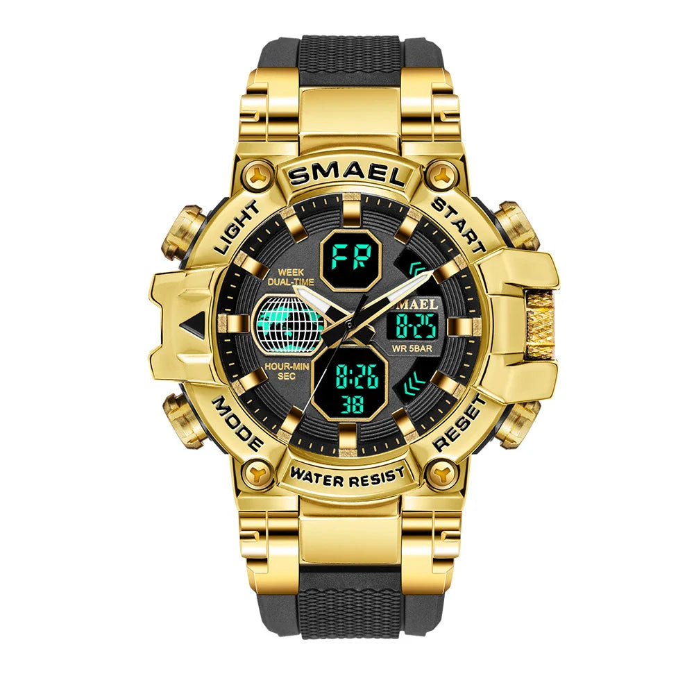 Premium sports fitness watch with alloy casing, high-definition dial, and customizable strap for active British gentlemen