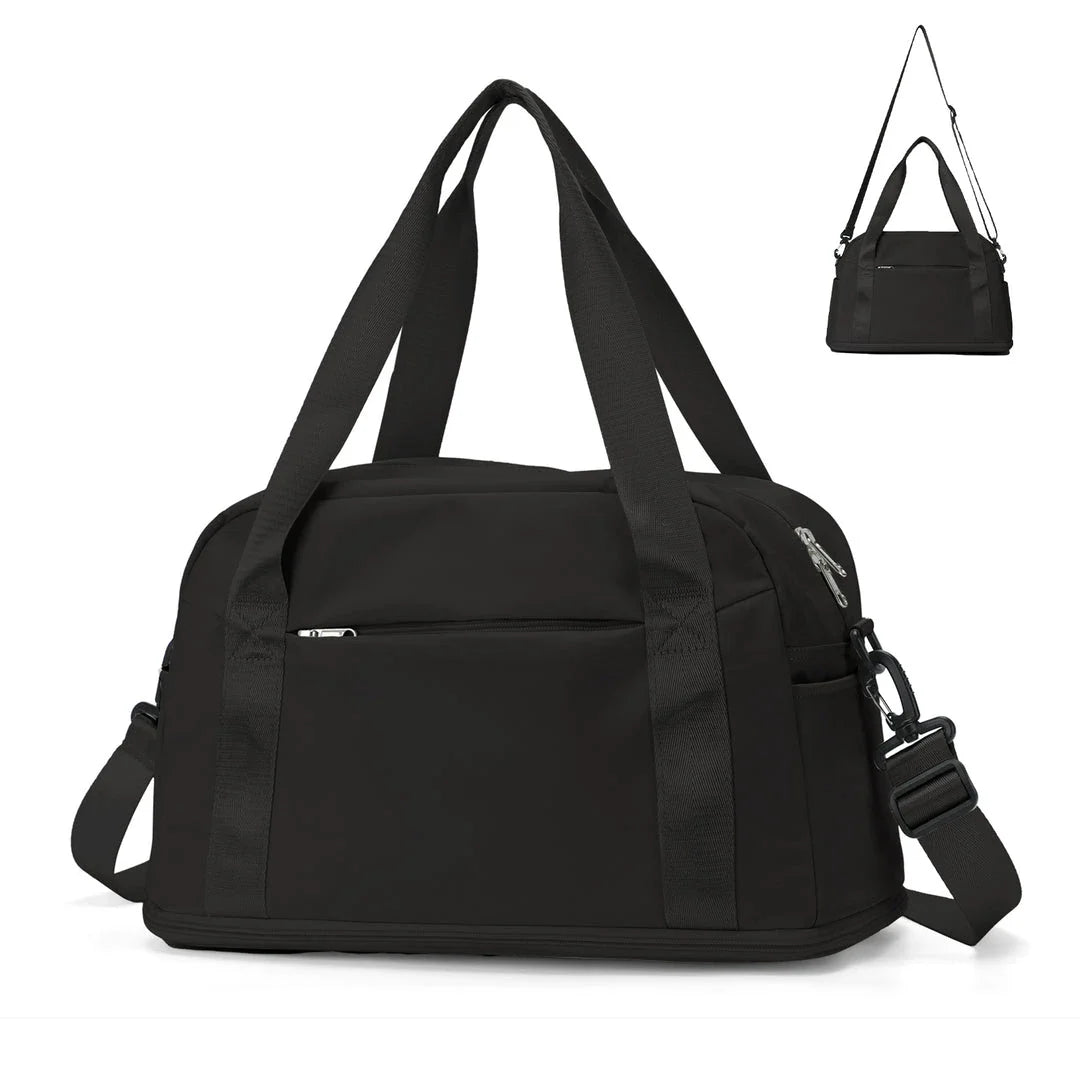 Spacious and durable cabin bag in beige colour, perfect for UK travellers
