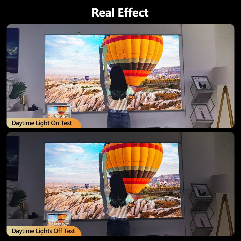 4K Ultra HD Smart Projector with Karaoke System and Automated Focus, Delivering Cinematic Home Entertainment
