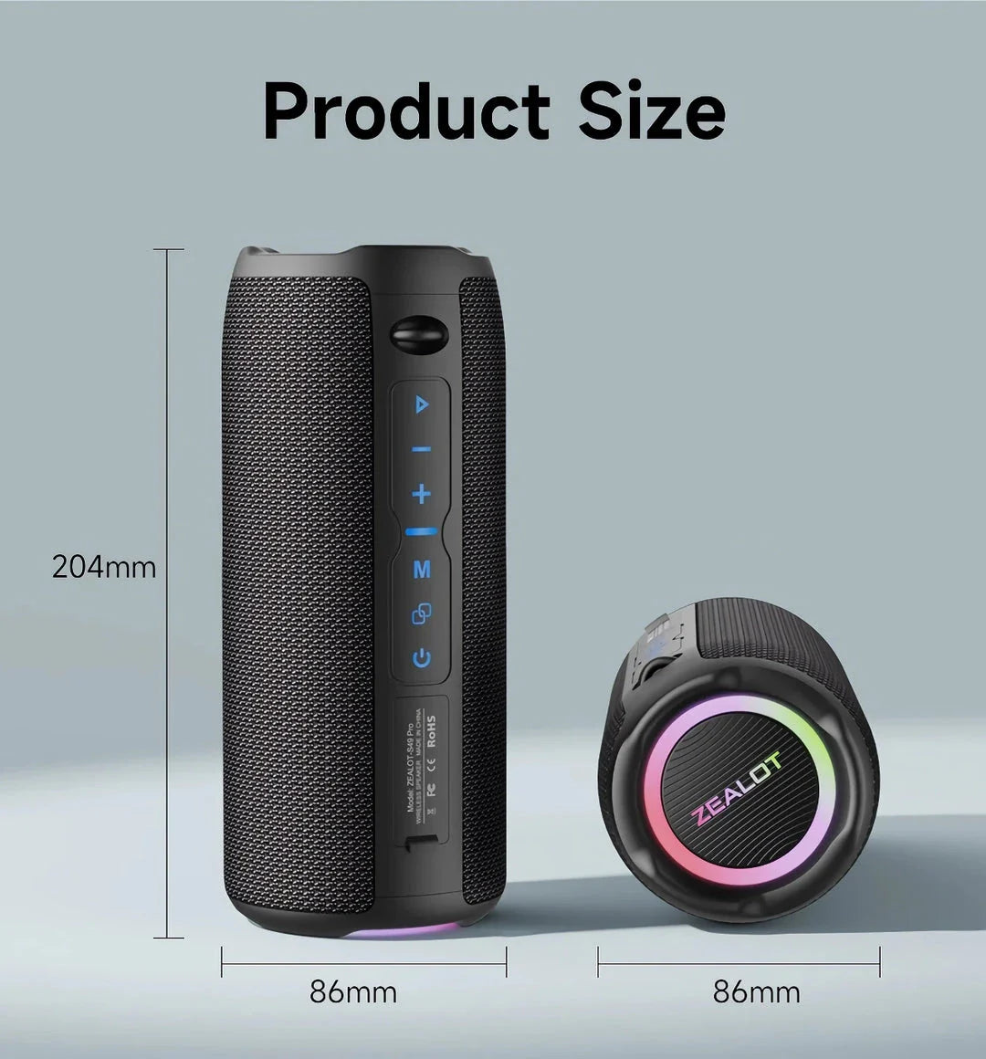 Portable 20W Waterproof Bluetooth Speaker with Dual Pairing and 3D Surround Sound