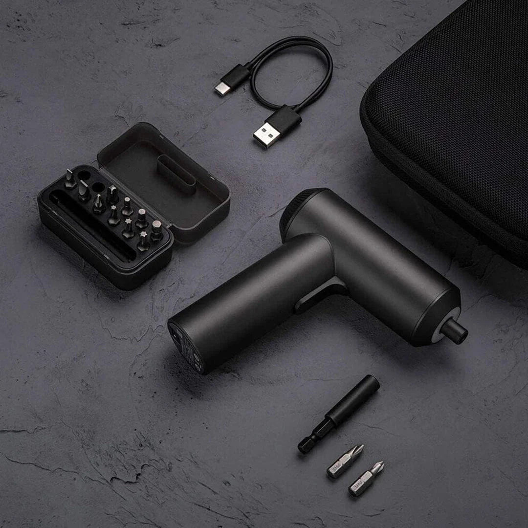 A powerful 3.6V cordless electric screwdriver with 12 precision bits, designed for efficient home DIY tasks like furniture assembly and appliance repair.