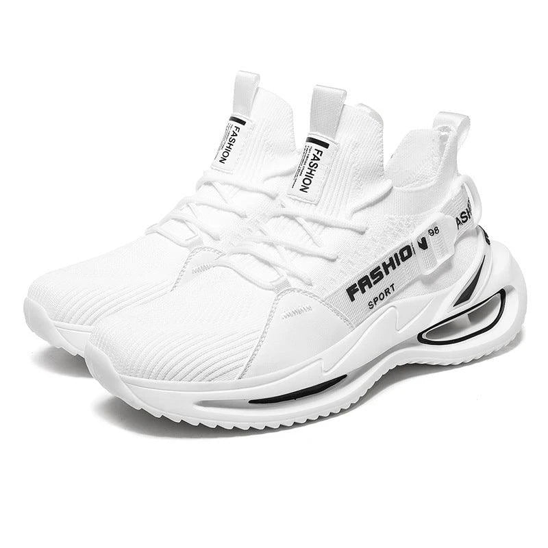 A pair of modern, lightweight Korean men's sports shoes in a variety of colours