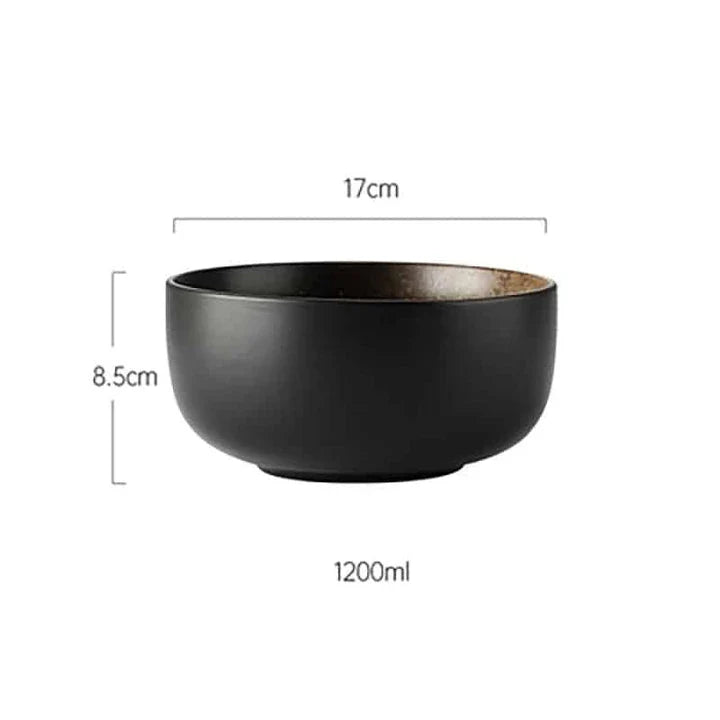 Premium Japanese-style ceramic ramen bowl with matching spoon, designed for an authentic ramen dining experience