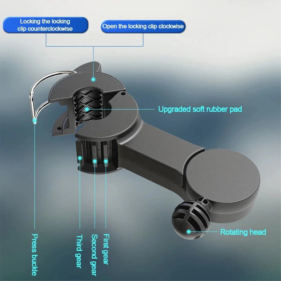Powerful dual-head car seat cooling fan with flexible neck for customizable airflow in any vehicle