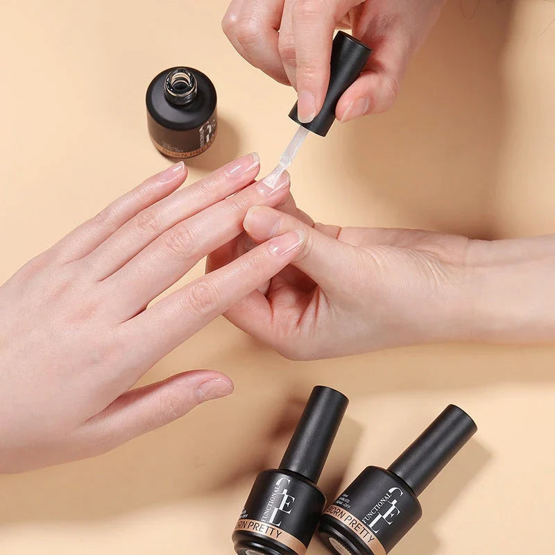 GiftHome UK Premium 15ml Base and Top Coat Reinforcement Gel for Salon-Quality Nail Art