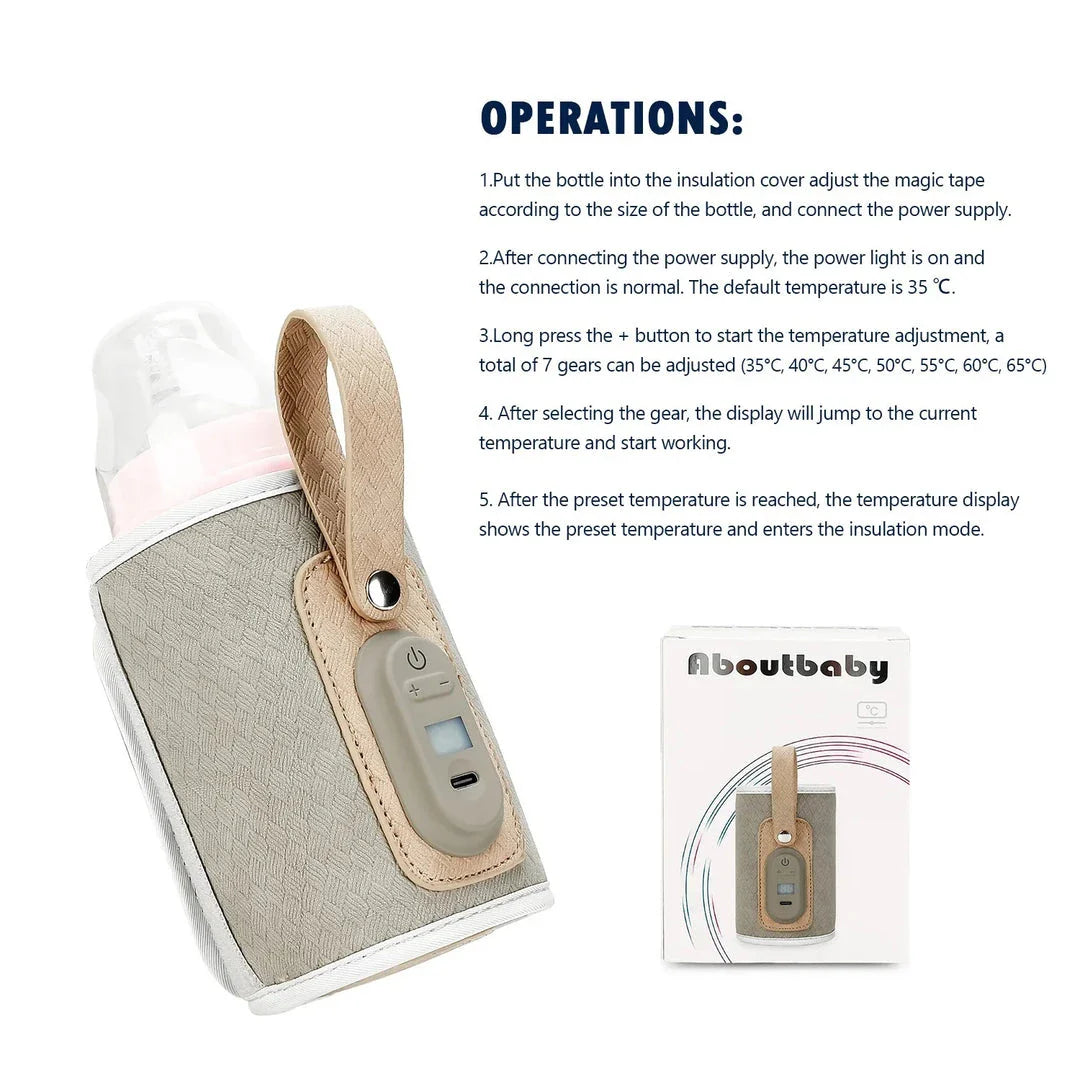 Premium portable baby bottle warmer with adjustable temperature control and smart insulation for convenient feedings on the go