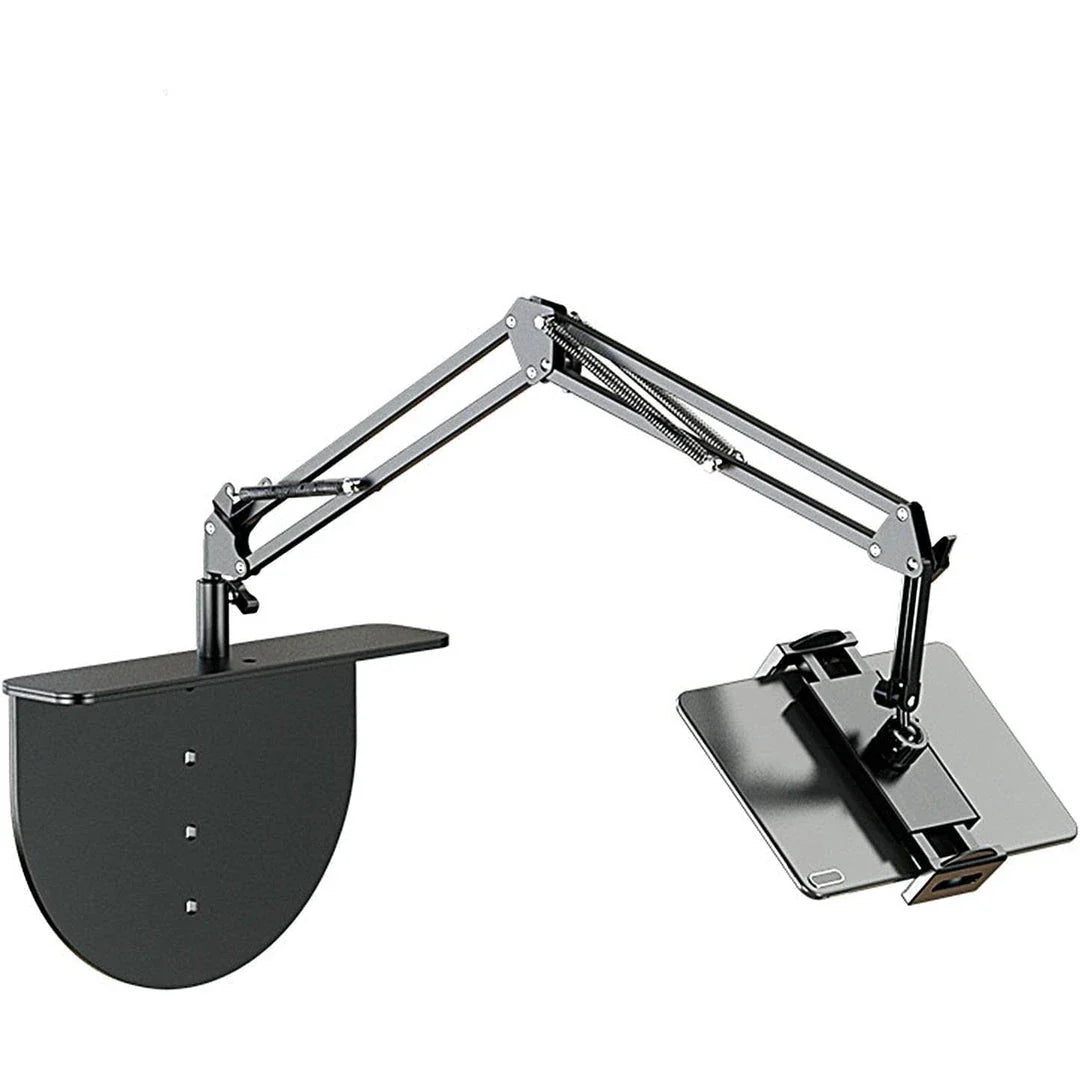 Adjustable 2-in-1 Retractable Phone and Tablet Mount with 360-Degree Rotation and Damage-Free Design