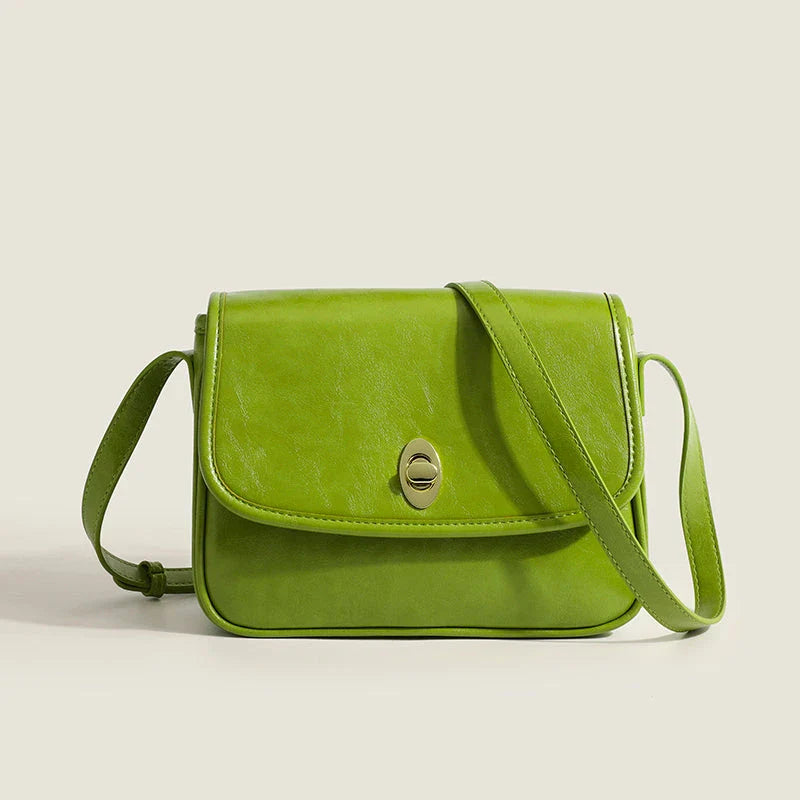 Trendha Flap Square Shoulder Bag in Black, Brown, and Green colours with a vintage-inspired design and secure button closure