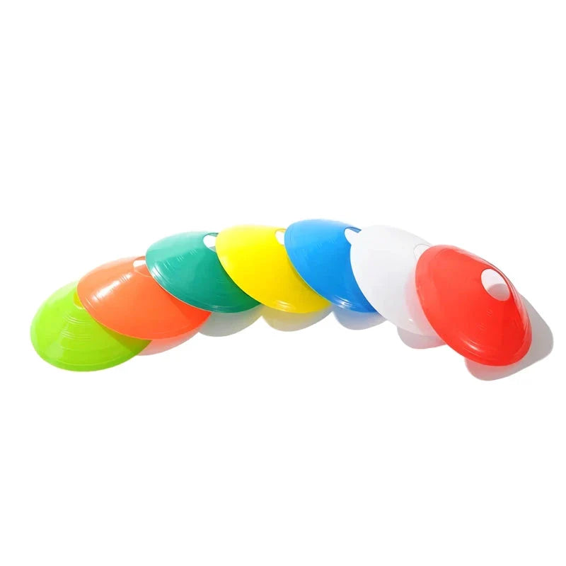 Premium Dynamic Football Training Cones in vibrant red, designed for agility, speed, and precision drills