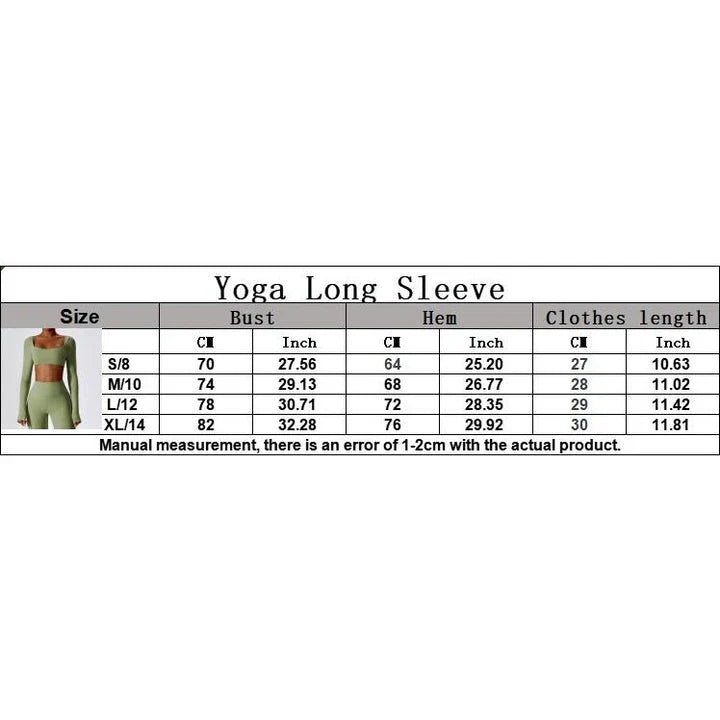 Stylish long sleeve crop top yoga shirt in green, designed for comfort and performance during workouts