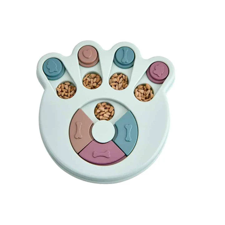 Trendha Clever Canine Puzzle Toy with removable brick pieces and separate treat compartments for dogs