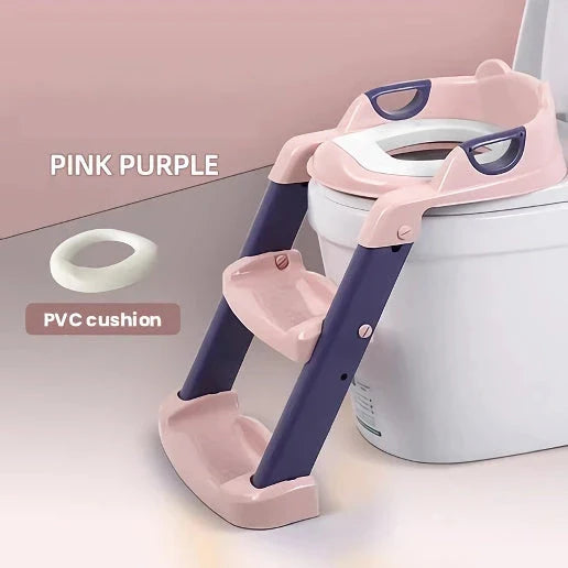 Adjustable toddler potty training seat with a colourful cartoon design, ideal for growing children
