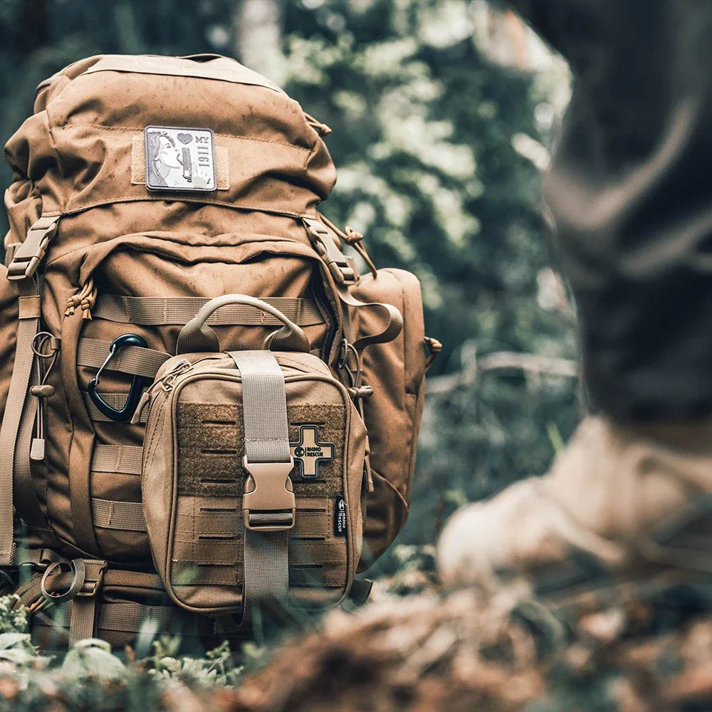 IFAK Trauma First Aid Kit with essential medical supplies for emergencies in car, home, travel, hiking and camping
