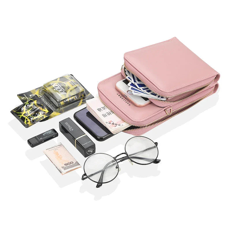 Stylish crossbody bag for women with multiple interior pockets and a dedicated mobile phone compartment