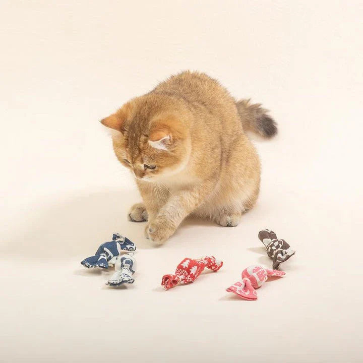 Interactive cat chew toy with bells and catnip, designed to captivate your feline friend's natural instincts and provide hours of entertaining play.