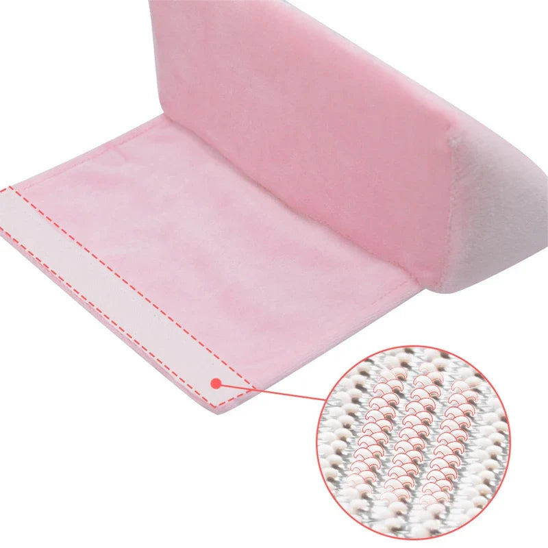 Soft, breathable cotton newborn baby sleeping pillow with adjustable fit and triangular anti-roll design for a comfortable, secure sleeping experience