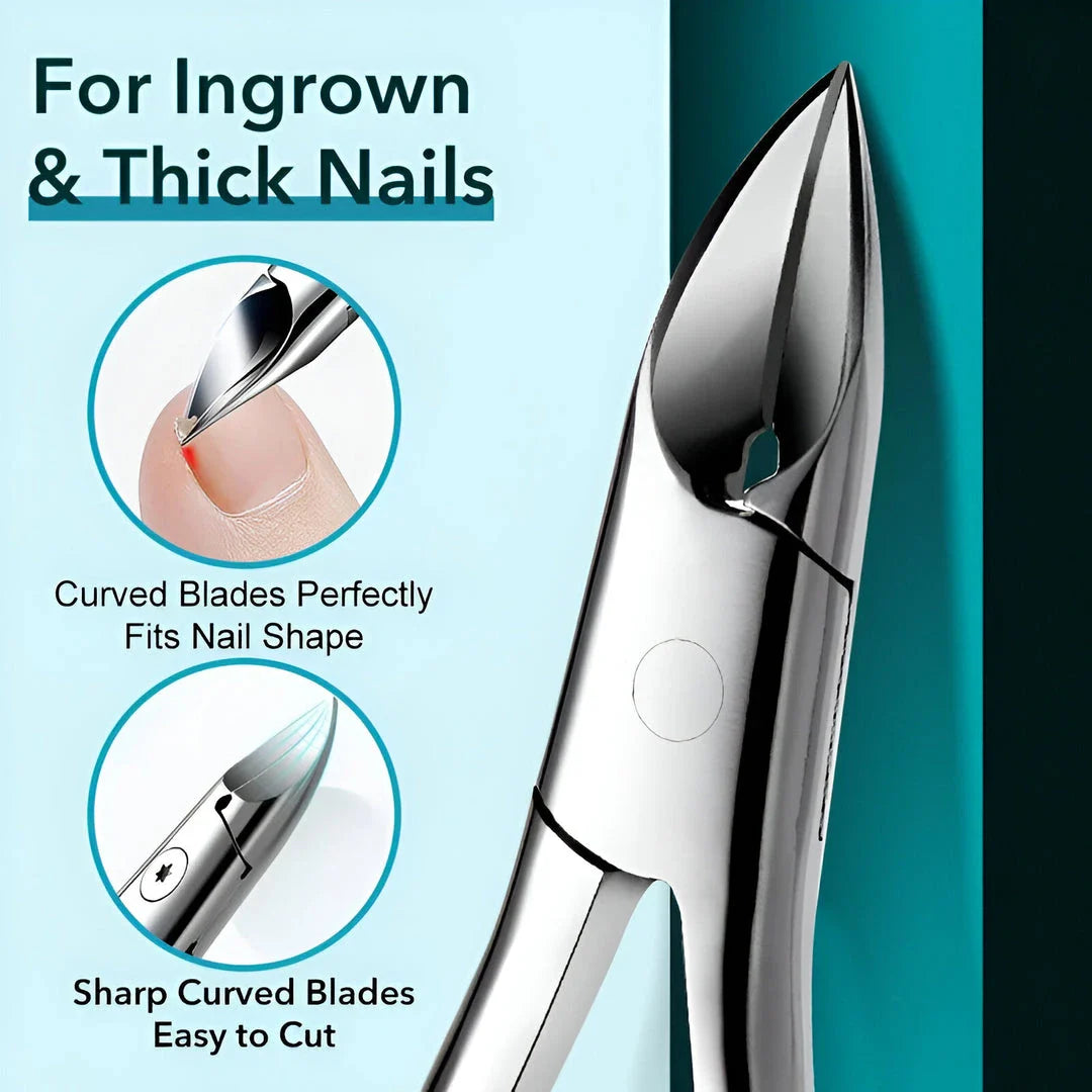Premier Precision Nail Clippers for Thick and Ingrown Toenails - Sharp Stainless Steel Blades, Ergonomic Non-Slip Handle, Podiatrist-Approved Design