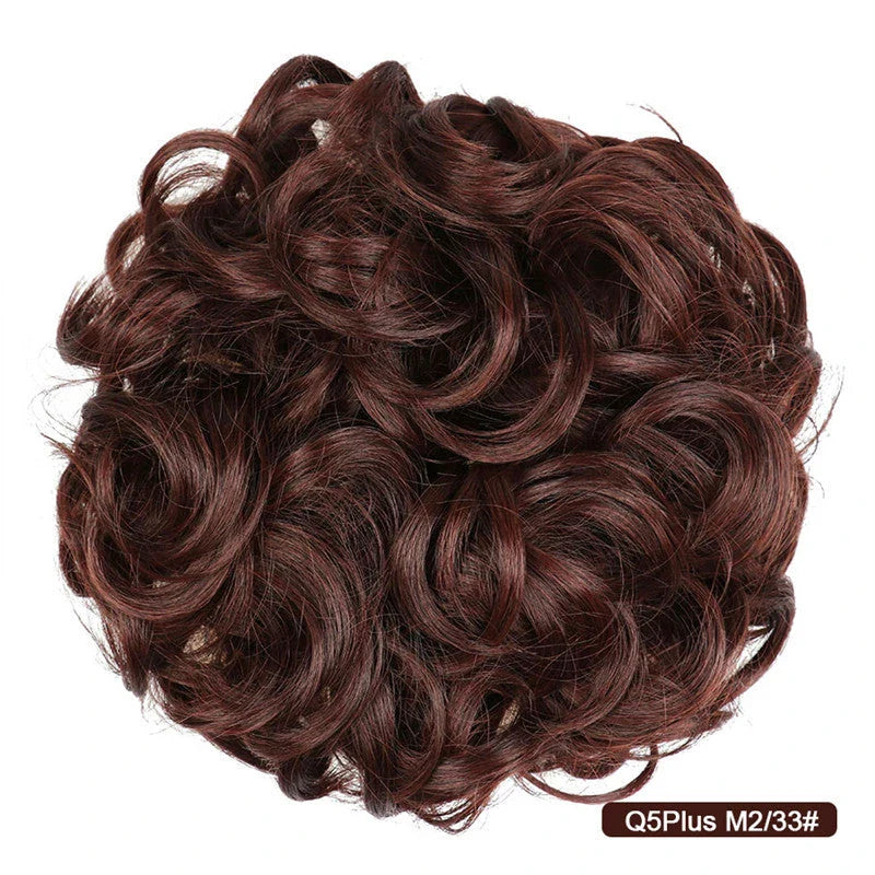 Messy Chignon Donut Hair Bun Pad in Fawn Brown, a versatile hair accessory that provides effortless elegance