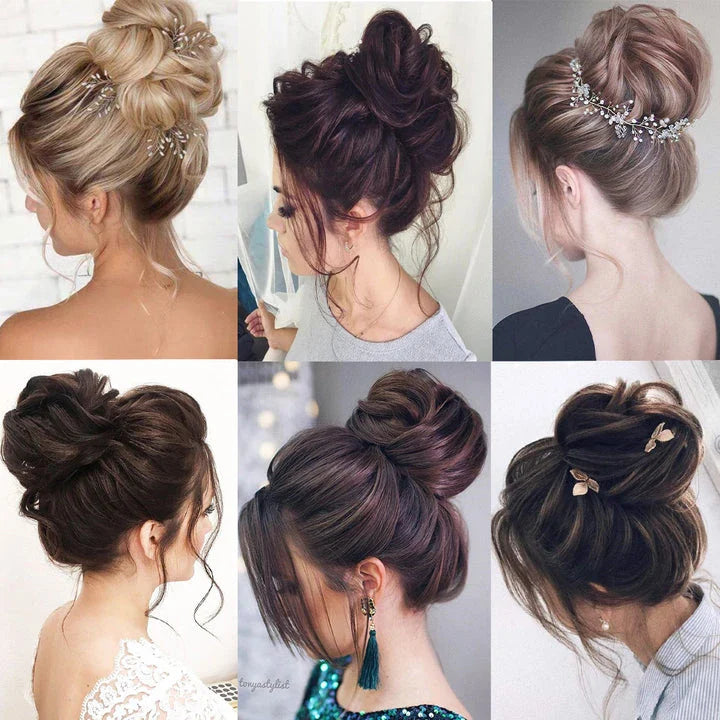 Messy Chignon Donut Hair Bun Pad in Fawn Brown, a versatile hair accessory that provides effortless elegance