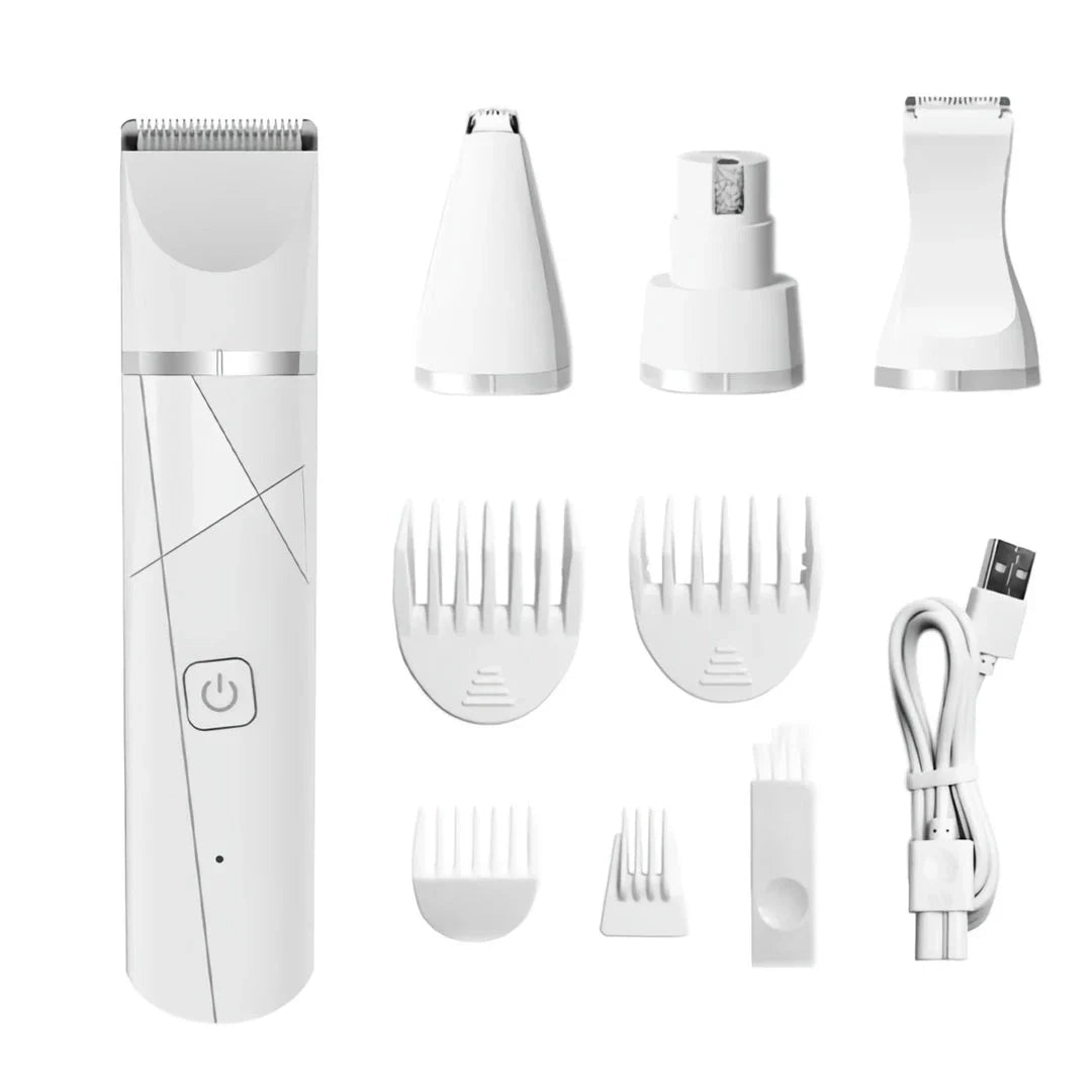 Premium 4-in-1 Electric Grooming Kit for Pets - Versatile, Rechargeable, and Durable Grooming Solution