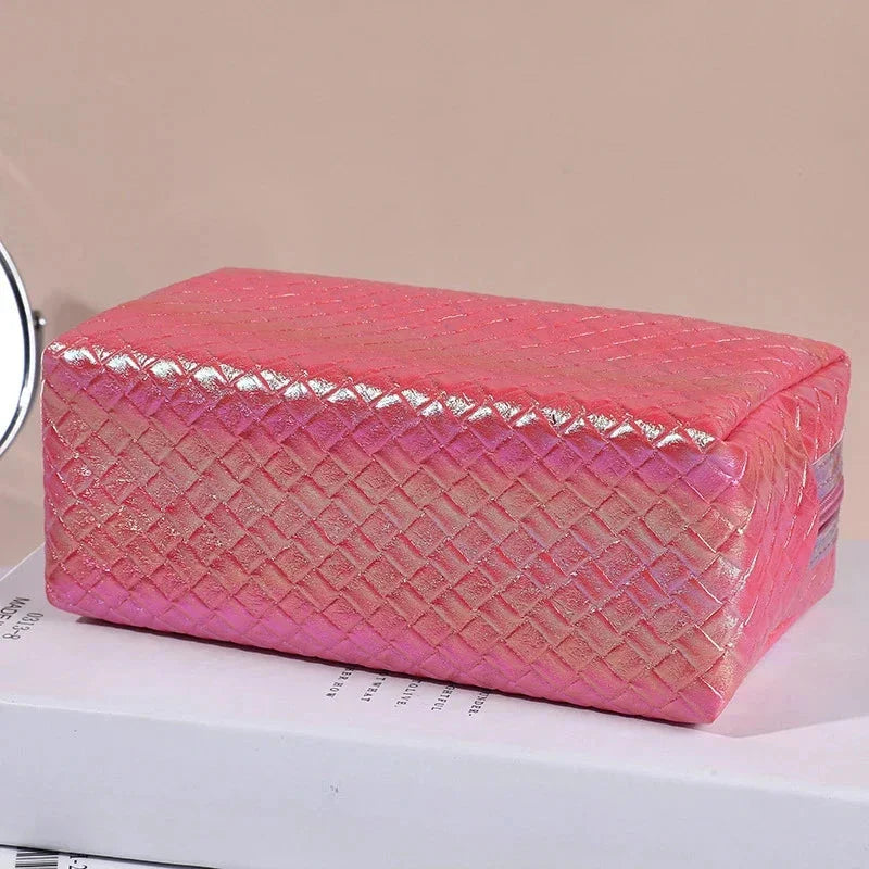 Premium waterproof cosmetic bag with stylish candy-coloured designs, perfect for British travellers