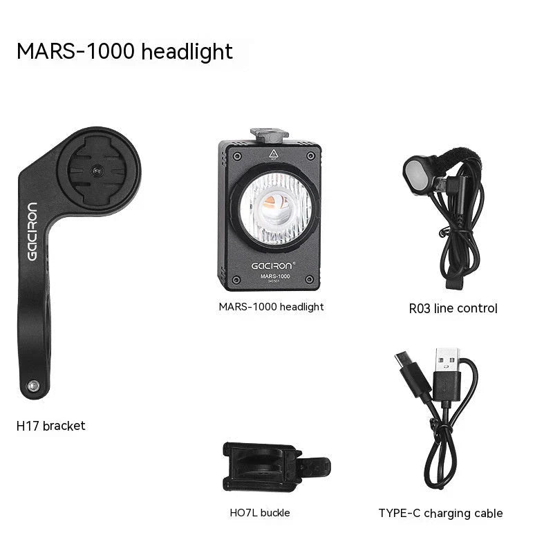 Powerful 1000-lumen bicycle headlight with waterproof design, long battery life, and intuitive controls for safe night cycling in the UK