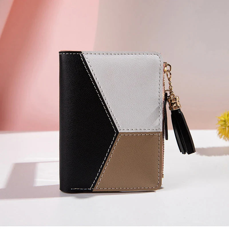 PU Leather Women's Wallet in Black, Blue, and Pink Colours