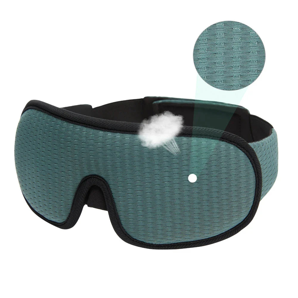 Luxury 3D memory foam sleep mask with adjustable elastic band for a tailored fit and complete darkness