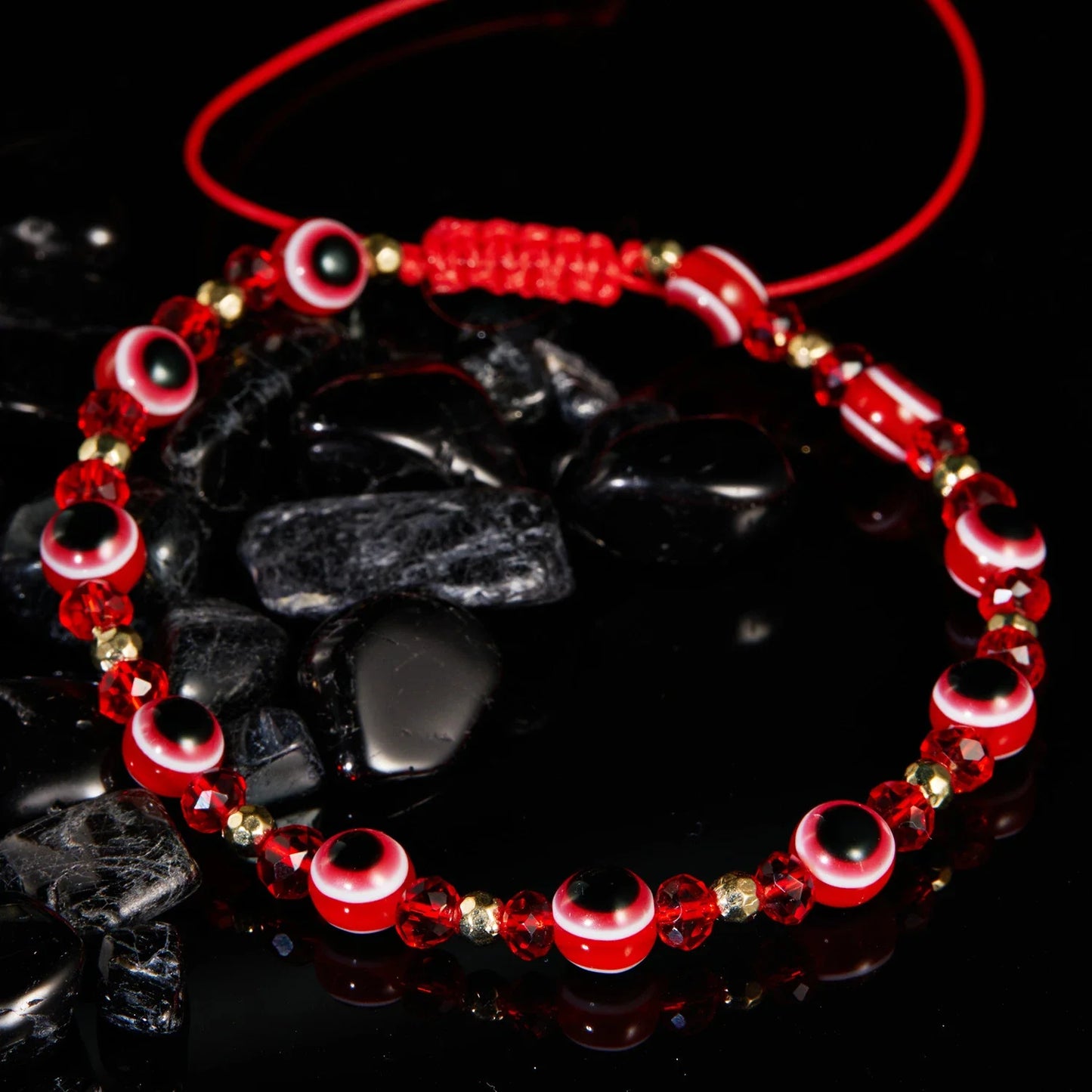 A beautiful adjustable bracelet with sparkling crystal beads in various colours