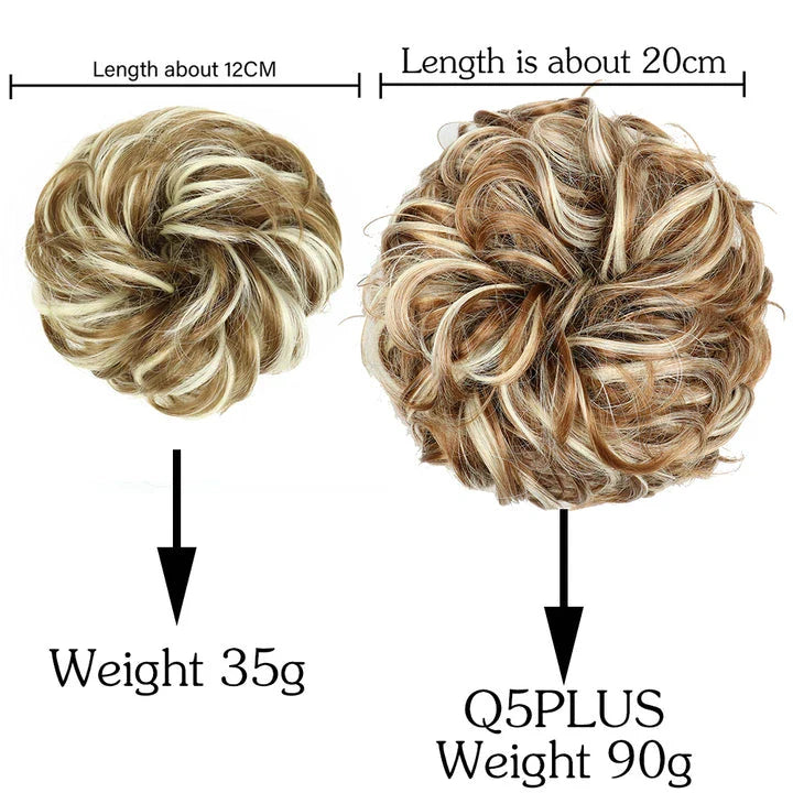 Messy Chignon Donut Hair Bun Pad in Fawn Brown, a versatile hair accessory that provides effortless elegance