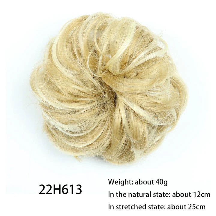 Messy Chignon Donut Hair Bun Pad in Fawn Brown, a versatile hair accessory that provides effortless elegance