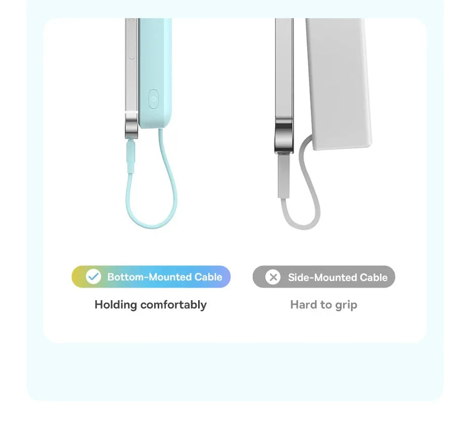High-capacity magnetic power bank with wireless fast charging and built-in cables, providing 10,000mAh of reliable power for mobile devices.