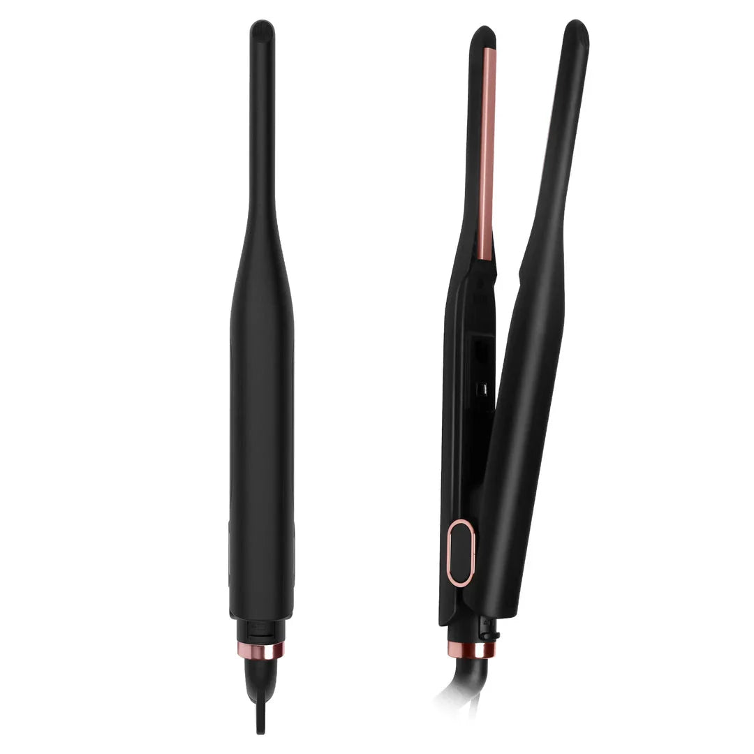 Compact Hair Straightener for Short Hair and Beards - Sleek, Precise Styling Tool with Ceramic Tourmaline Plates