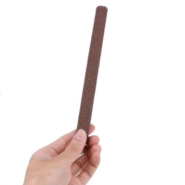 Premium bird chew and grind toy made of wood and metal, designed to promote natural chewing and grinding behaviours in pet birds