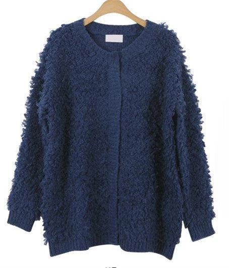 Women's cosy knitted jumper coat in a range of sophisticated colours, featuring a premium mohair blend and timeless British-inspired design.