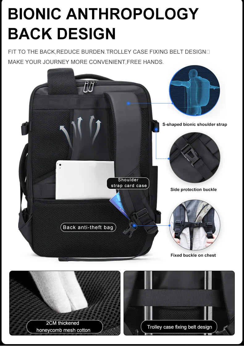 Versatile Backpack made of premium Oxford textile with multiple pockets for organised storage