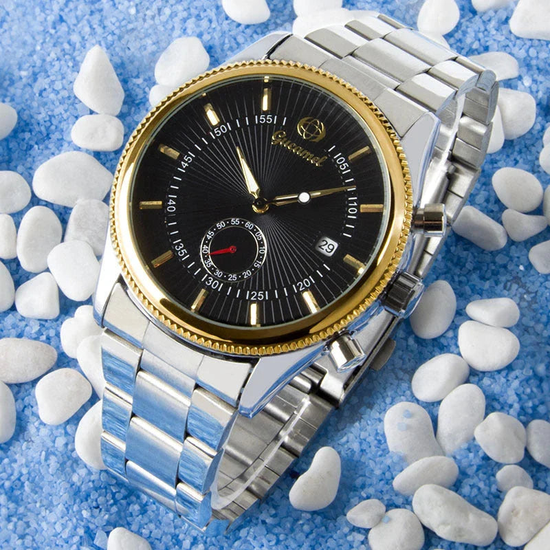 Premium British-made steel-belt business watch with a classic, elegant design